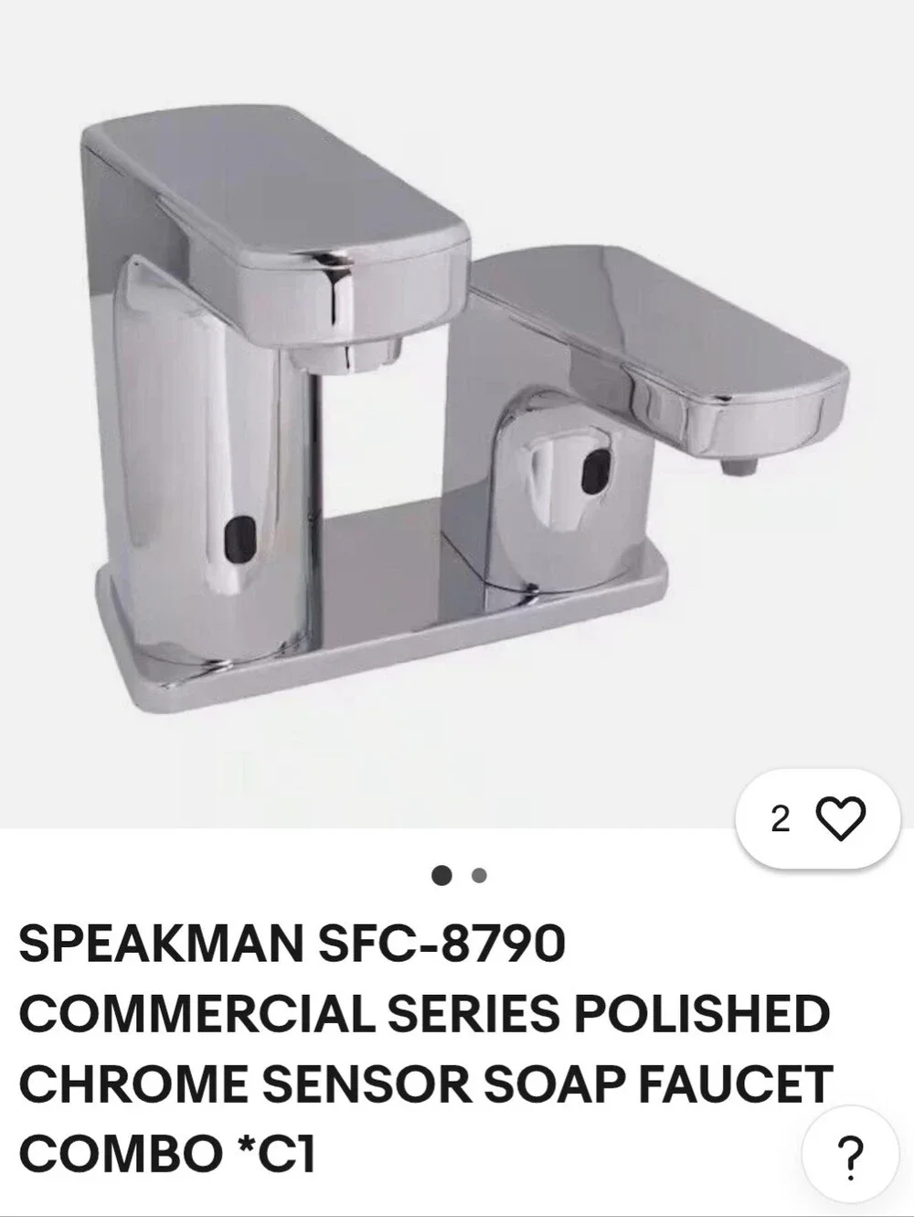 Polished Chrome Sensor Soap Faucet Combo - Chrome